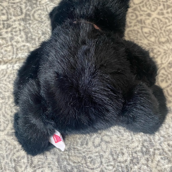 Vintage Dakin Black teddy bear plush floral paws T29 - Picture 4 of 6